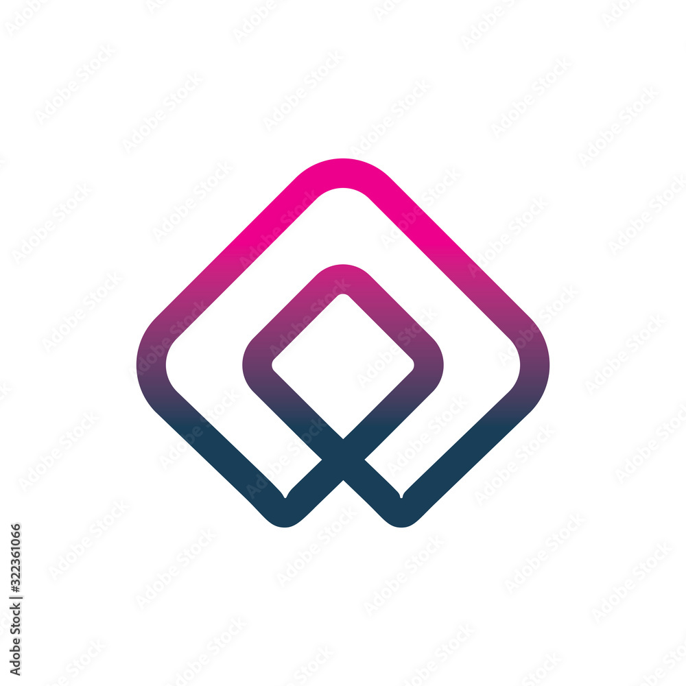 modern color diamond line infinity logo design modern color diamond line infinity logo design