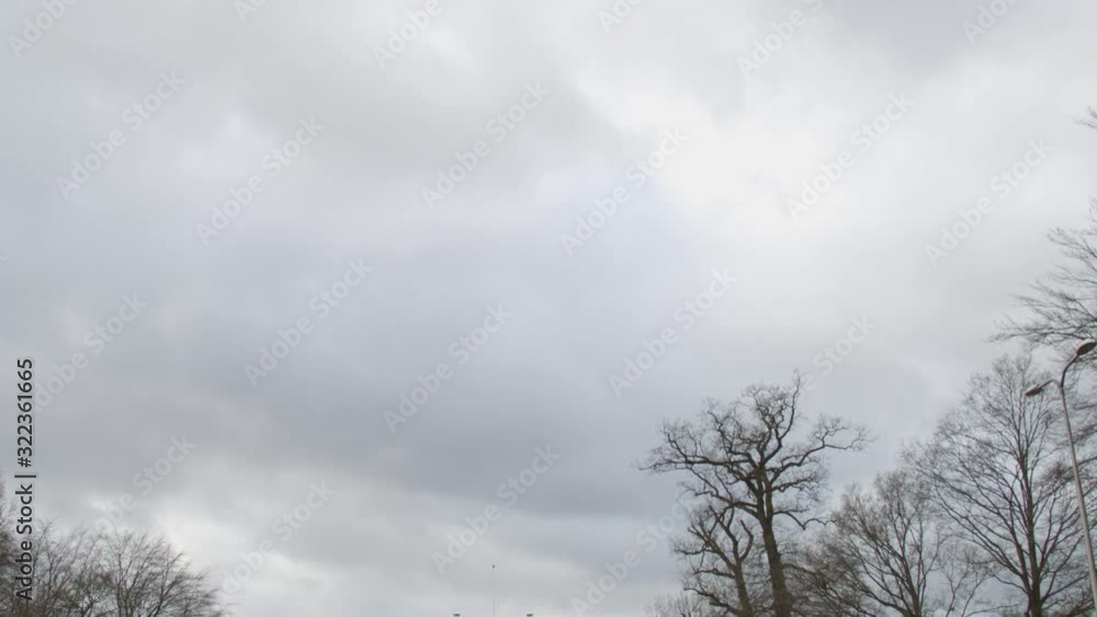 Tilt up from Soestdijk Palace to cloudy sky Tilt up from Soestdijk Palace to cloudy sky