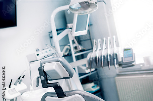 Fototapeta Naklejka Na Ścianę i Meble -  Dentist office with professional dental equipment.