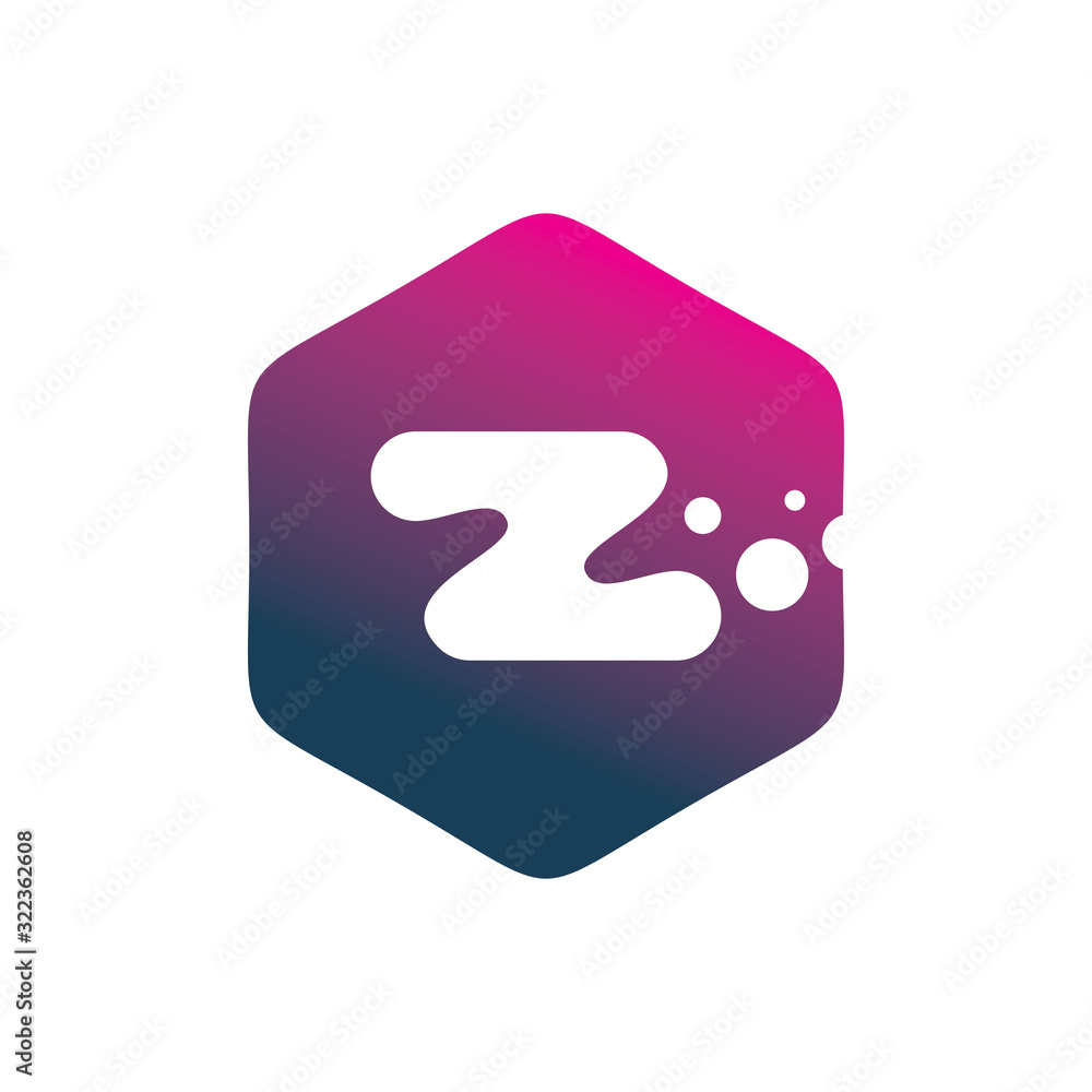 hexagon letter z bubble motion pixel circle logo design hexagon letter z bubble motion pixel circle logo design