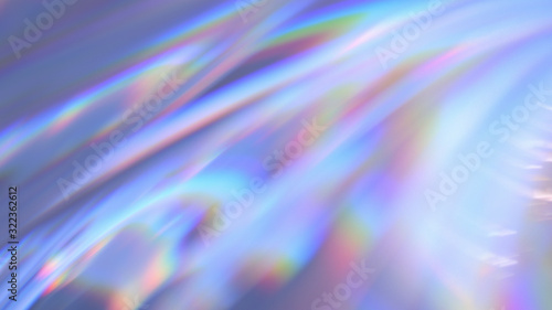 Transparent Rainbow Plastic or Glass. Holographic Rainbow foil