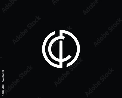 Creative and Minimalist Letter CD CCD Logo Design Icon, Editable in Vector Format in Black and White Color photo