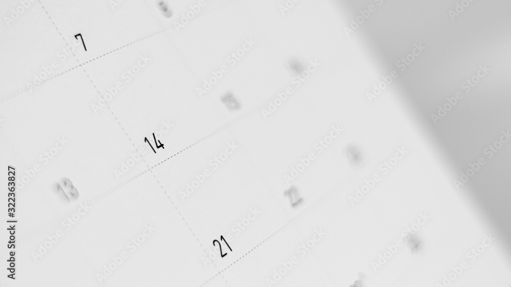 date of february 14 on the calendar. - Valentine's Day concept. date of february 14 on the calendar. - Valentine's Day concept.