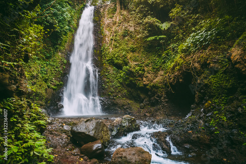 Beautiful waterfall in tropical forest