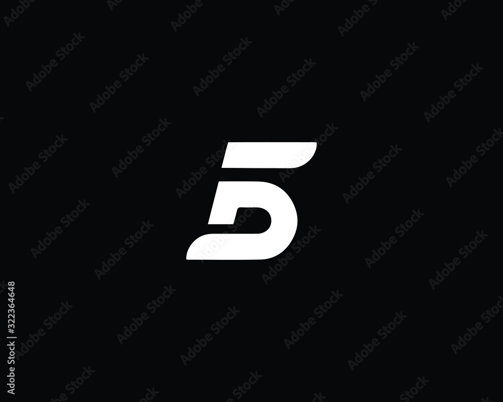 Creative and Minimalist Letter FD DF Logo Design Icon, Editable in Vector Format in Black and White Color Creative and Minimalist Letter FD DF Logo Design Icon, Editable in Vector Format in Black and White Color