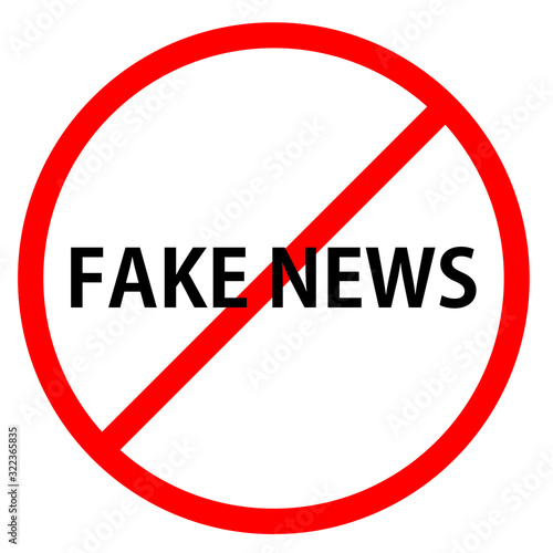 Free Download Fake news is in red circle With red line projected through the circle. - GFXLoad