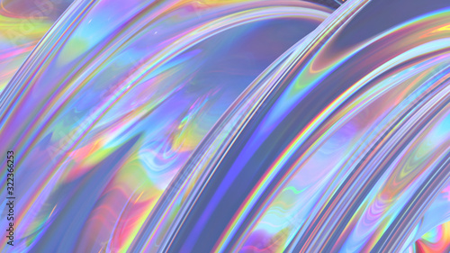 Transparent Rainbow Plastic or Glass. Holographic Rainbow foil