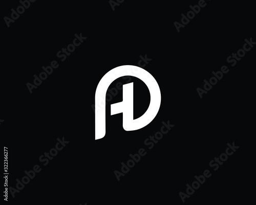 Creative and Minimalist Letter HD Logo Design Icon, Editable in Vector Format in Black and White Color