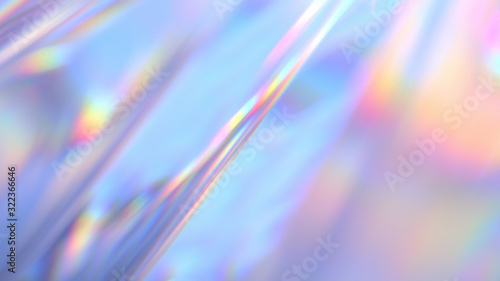 Transparent Rainbow Plastic or Glass. Holographic Rainbow foil photo
