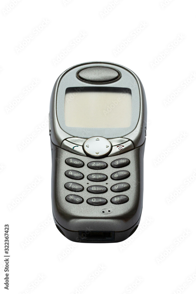 Old mobile phone. Isolated on a white background. Old mobile phone. Isolated on a white background.