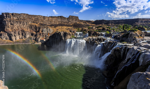 Shoshone Falls Double Rainbow in Twin Falls, Idaho
