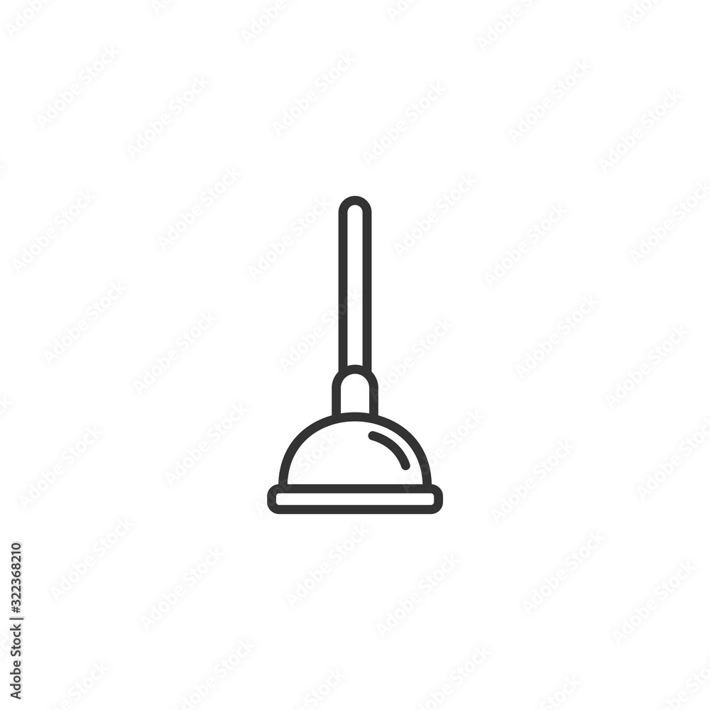 Plunger icon template color editable. Cleaning Plunger symbol logo vector sign isolated on white background illustration for graphic and web design. Plunger icon template color editable. Cleaning Plunger symbol logo vector sign isolated on white background illustration for graphic and web design.