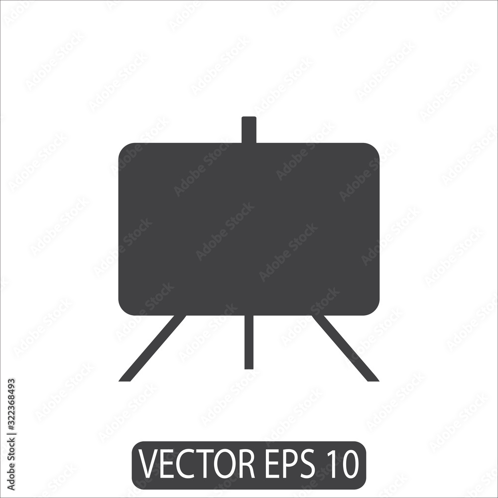 Presentation Board Icon, Vector Template Presentation Board Icon, Vector Template