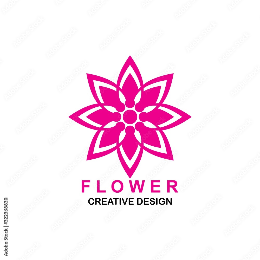 Beauty flowers icon logo design Template Vector Beauty flowers icon logo design Template Vector