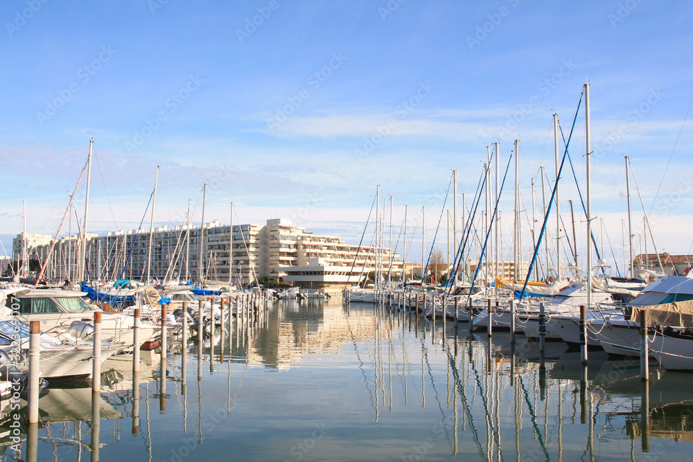 Obraz premium Marina of Carnon, a seaside resort in the south of Montpellier, France