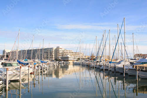 Marina of Carnon, a seaside resort in the south of Montpellier, France