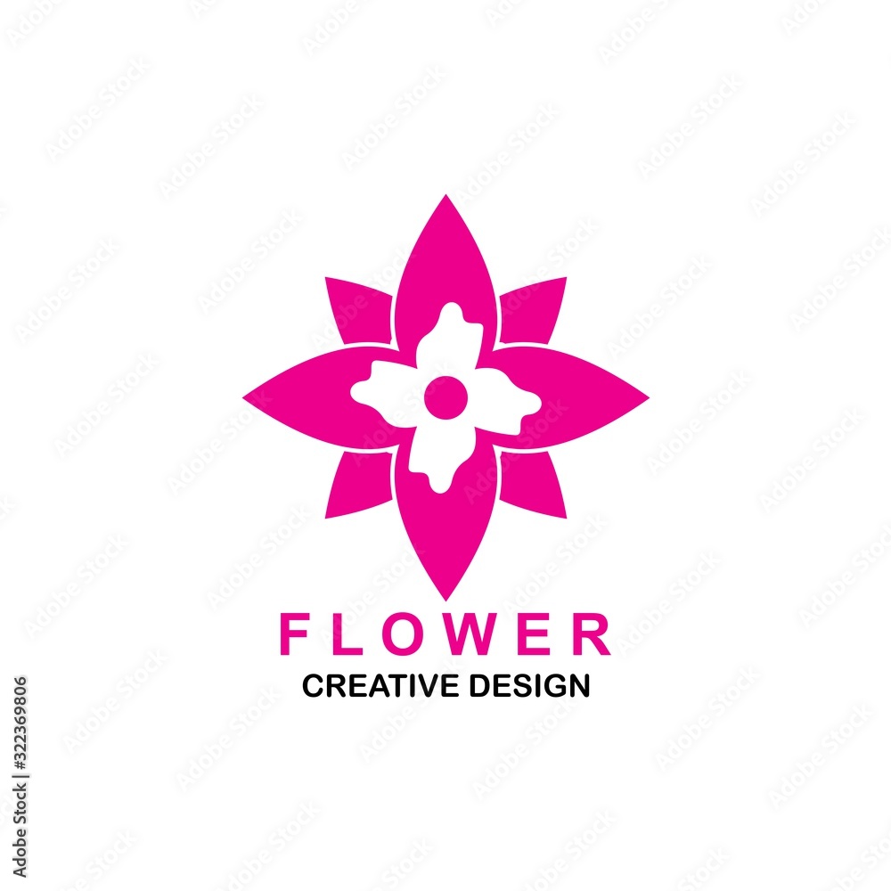 Beauty flowers icon logo design Template Vector Beauty flowers icon logo design Template Vector