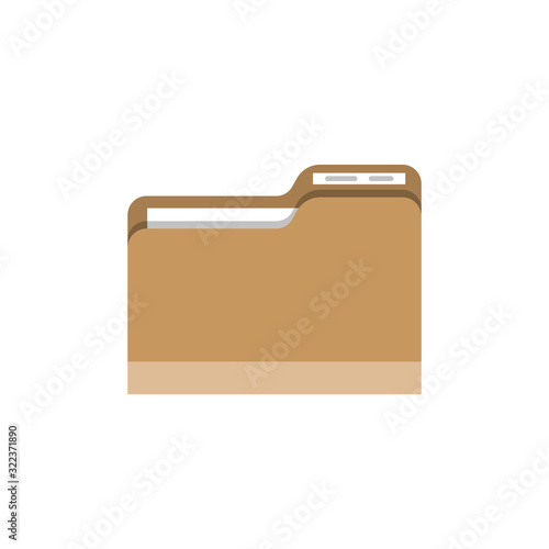 Folder with Document. Flat design vector © arybickii