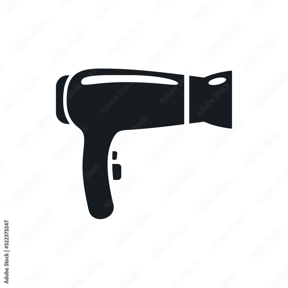 hairdryer icon template color editable. hair dryer symbol logo vector sign  isolated on white background illustration for graphic and web design. Stock  Vector | Adobe Stock