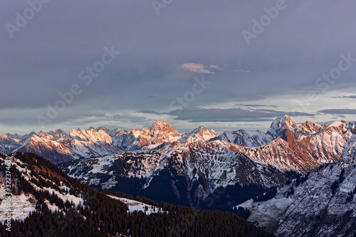 Sunset over Allgaeu Alps