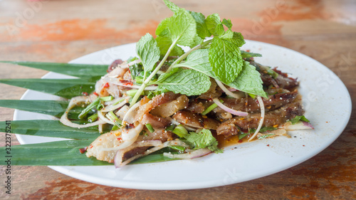 Spicy Pork Salad thai food