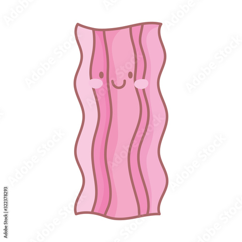tasty bacon character menu restaurant cartoon food cute