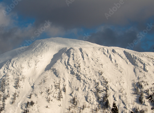 snow covered mountain top