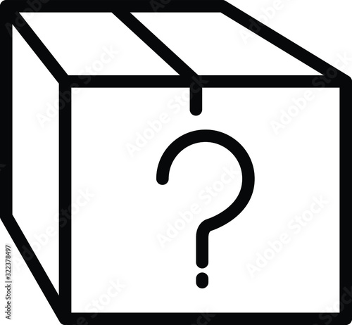 Mystery box icon, vector illustration