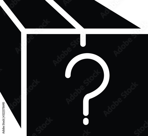 Mystery box icon, vector illustration