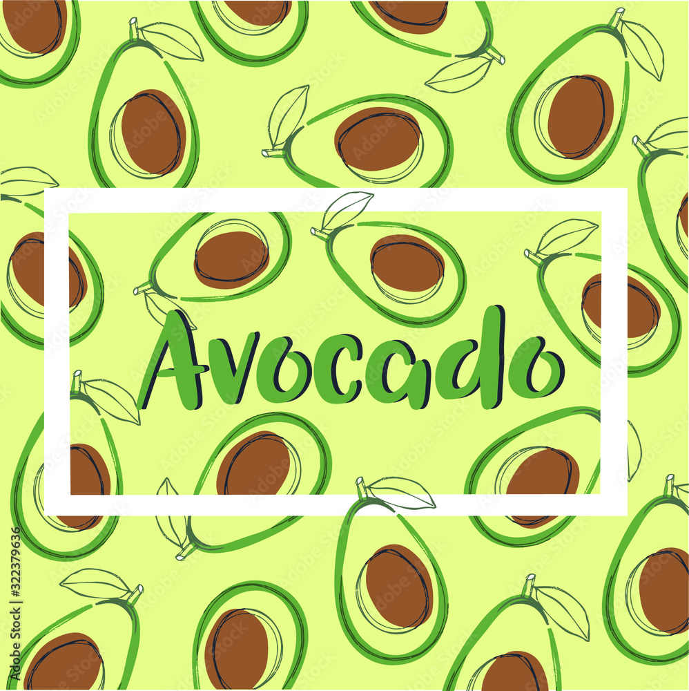 avocado on a beige background