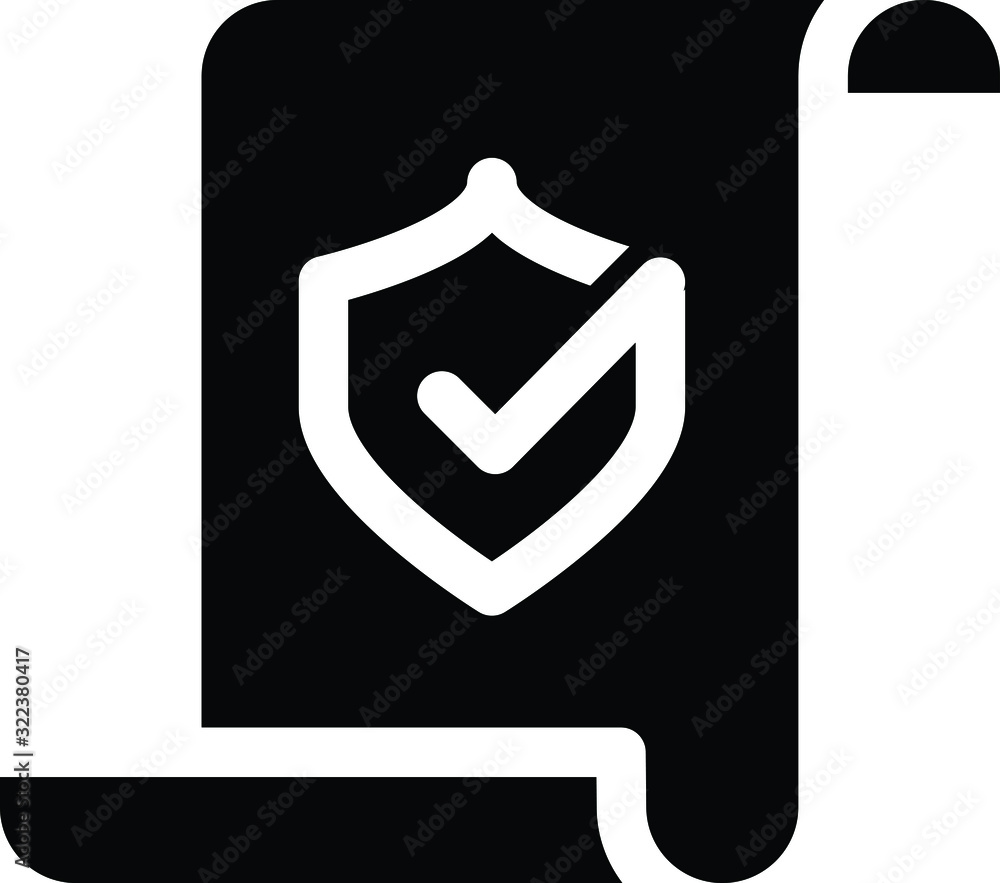 Policy icon, insurance icon, vector line illustration Policy icon, insurance icon, vector line illustration