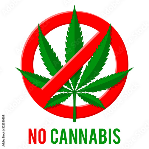 Stop Sign with Hemp Leaf