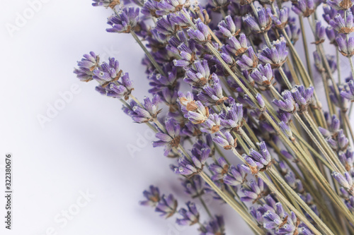  dried lavender on a white background