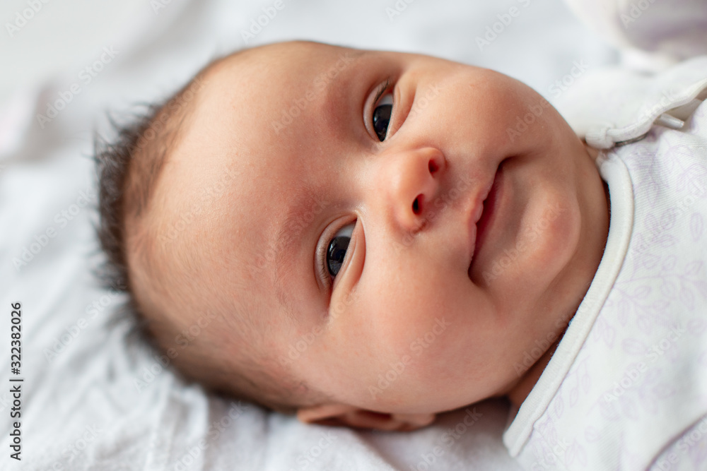 Portrait of a little newborn girl Portrait of a little newborn girl