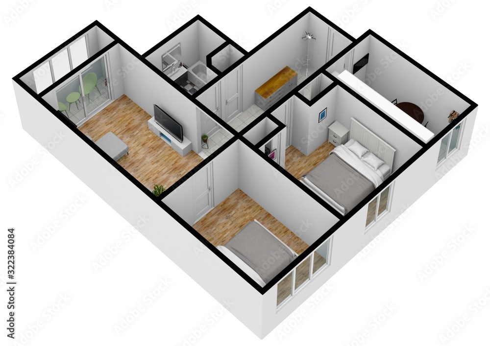 Floor Plan Ideas. Floor Plan Design Services. Residential 3d floor plan