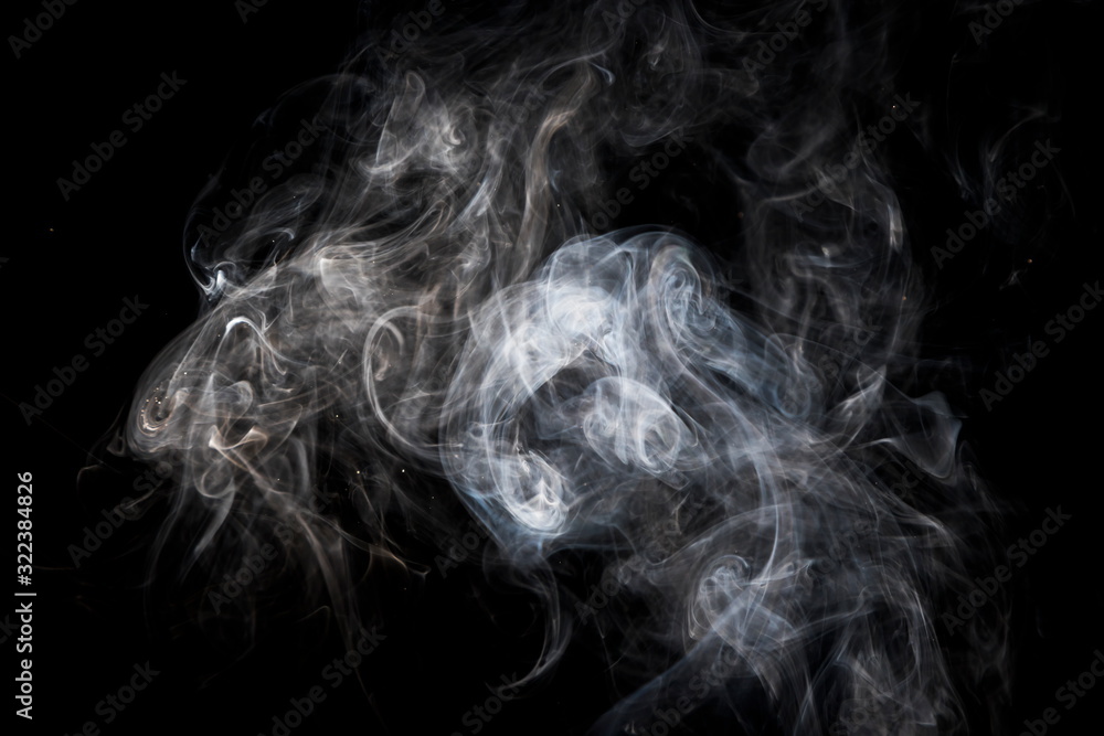 Obraz premium Smoke on black background