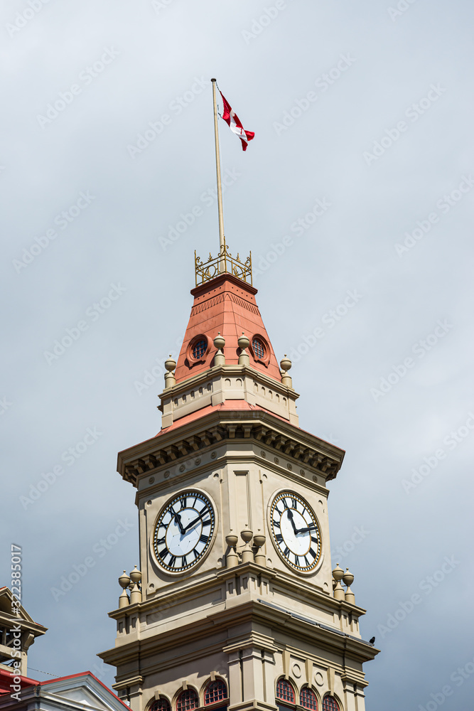 Obraz premium Clock Tower at City Hall in Victoria