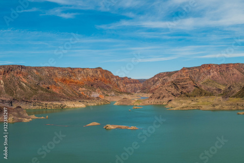 Amazing landscape of The Atuel Canyon in Valle Grande, Argentina.