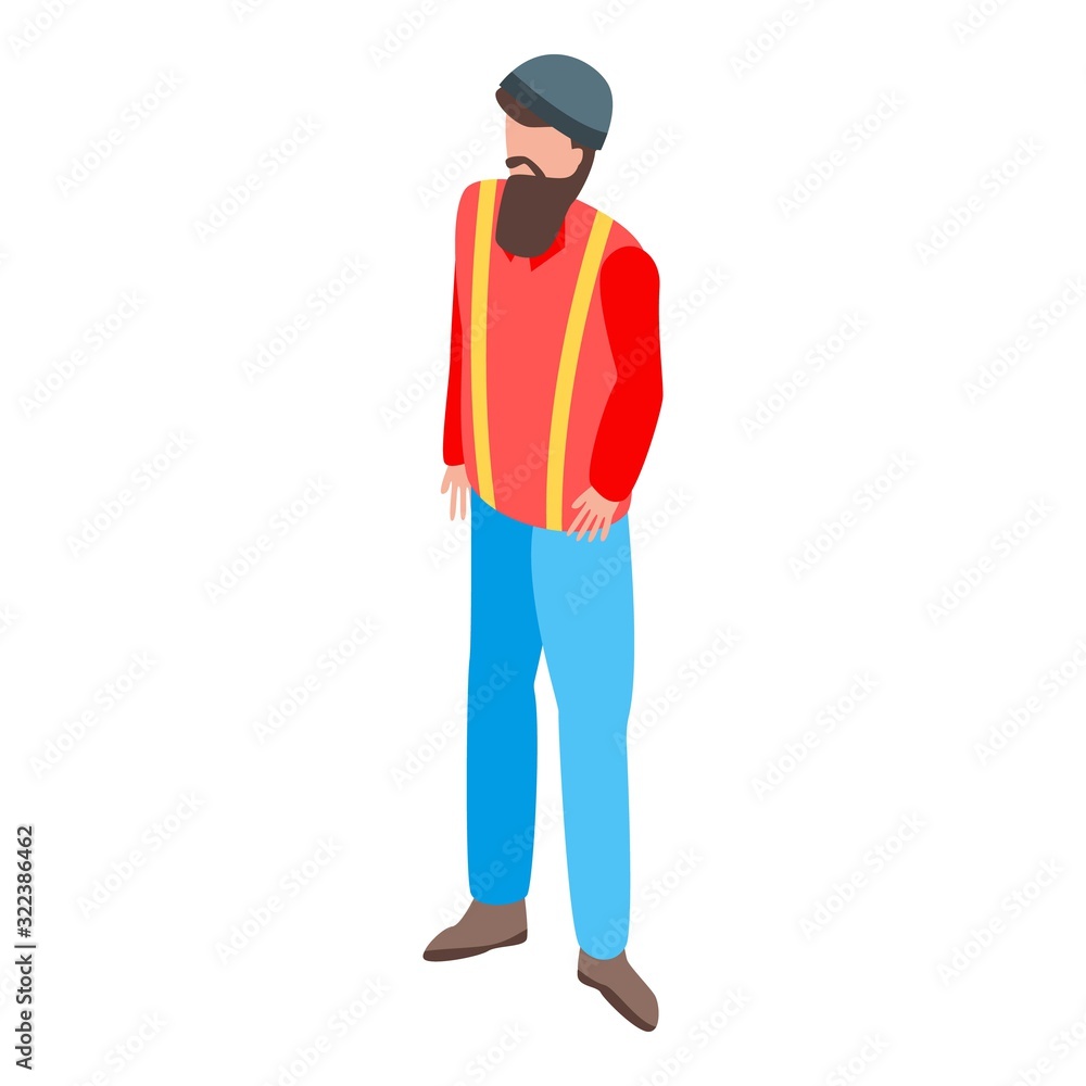 Jeans lumberjack icon. Isometric of jeans lumberjack vector icon for web design isolated on white background