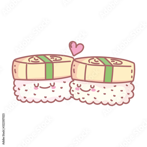 unagi sushi character love menu restaurant food cute