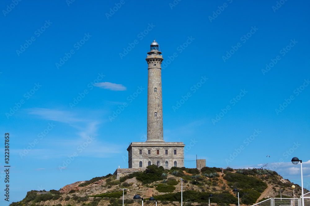 lighthouse in coast Murcia Spain