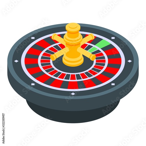 Fortune roulette icon. Isometric of fortune roulette vector icon for web design isolated on white background
