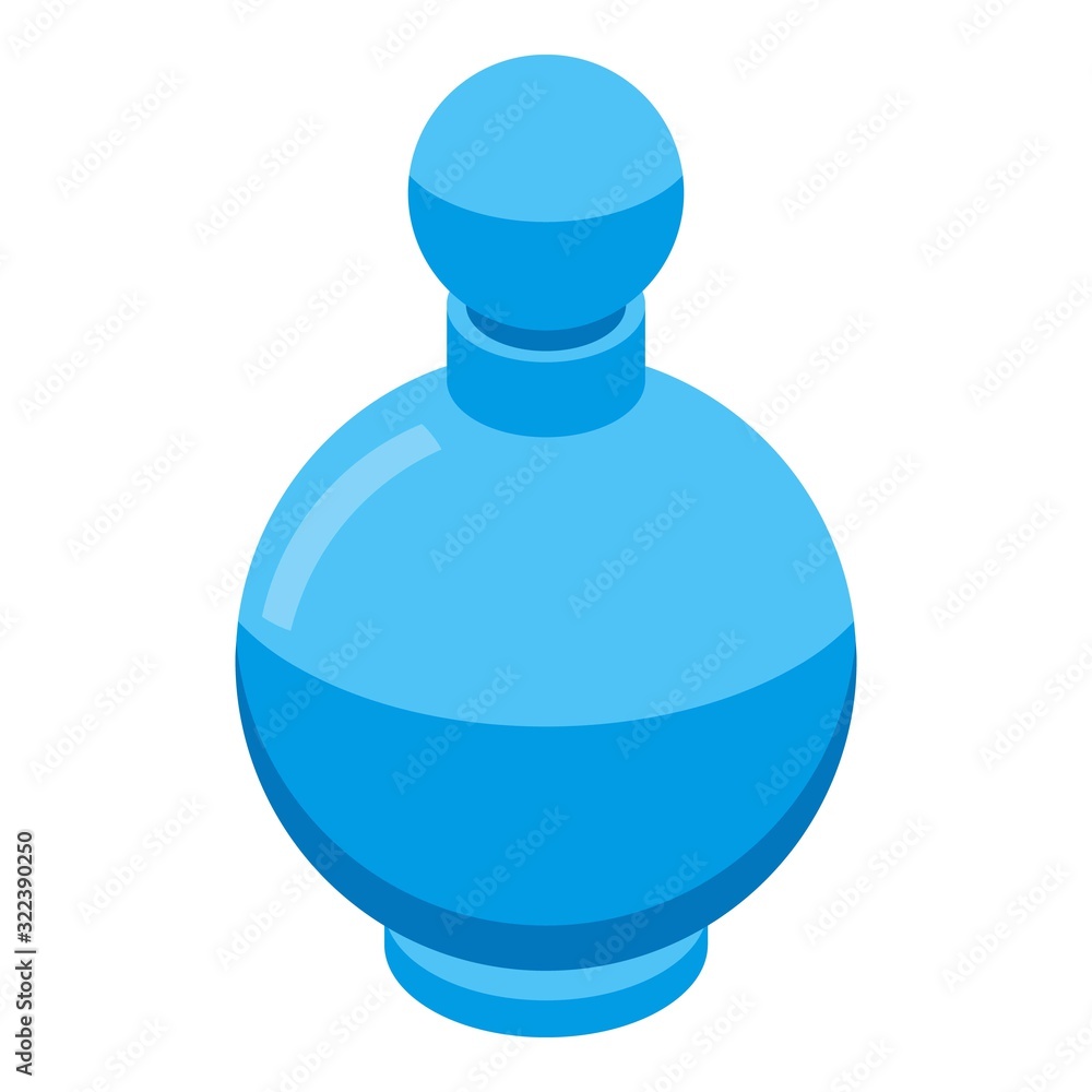 Fototapeta premium Glass perfume bottle icon. Isometric of glass perfume bottle vector icon for web design isolated on white background