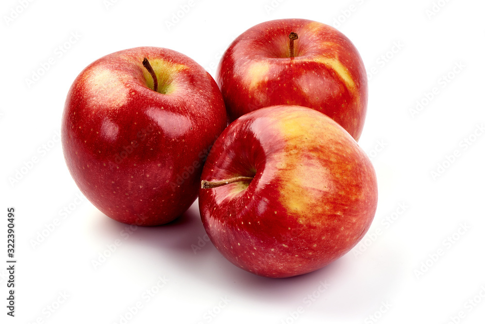 Red delicious apples, isolated on white background Red delicious apples, isolated on white background