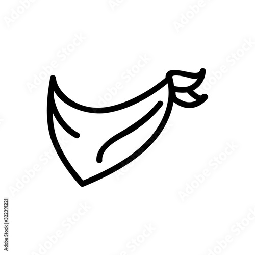 Bandana icon vector. Thin line sign. Isolated contour symbol illustration