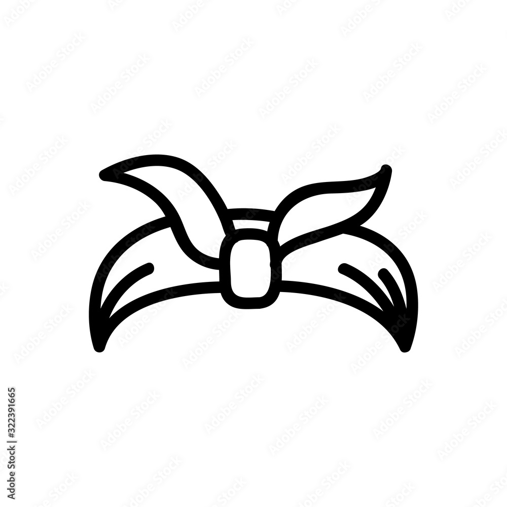 Bandana icon vector. Thin line sign. Isolated contour symbol illustration Bandana icon vector. Thin line sign. Isolated contour symbol illustration