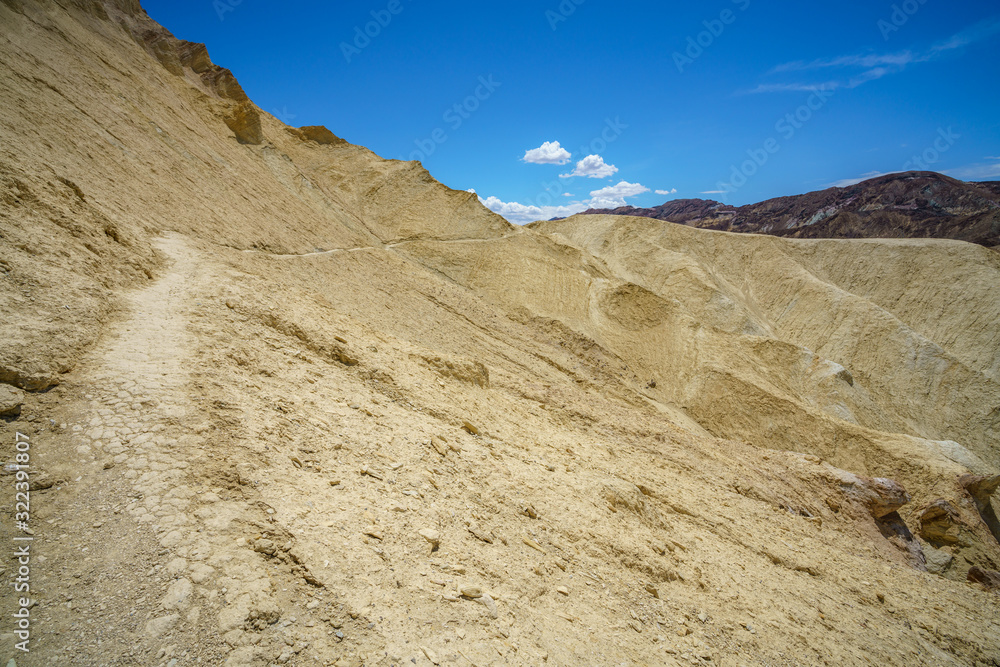 hikink the golden canyon - gower gulch circuit in death valley, california, usa