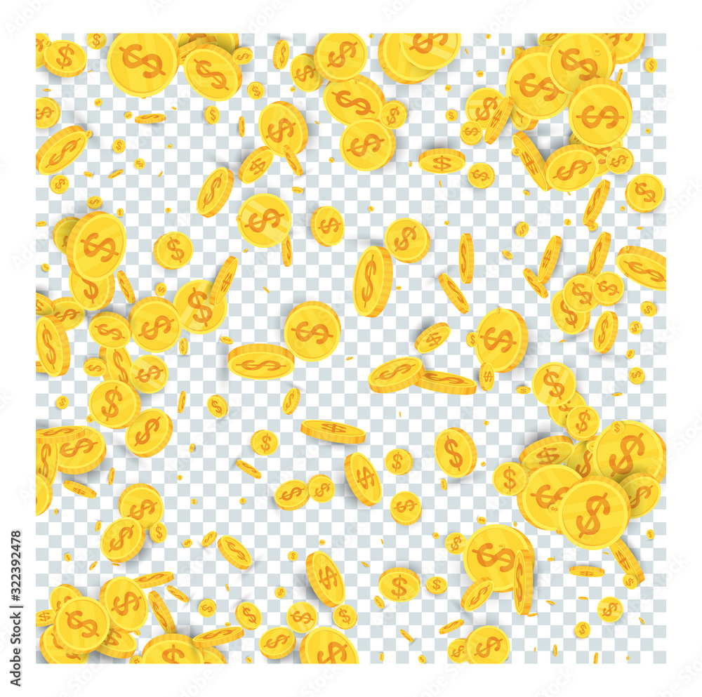 Spinning flying gold coins on transparent background. Spinning flying gold coins on transparent background.