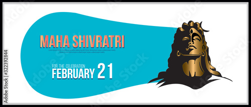 illustration of Lord Shiva, Indian God of Hindu, Maha Shivratri
