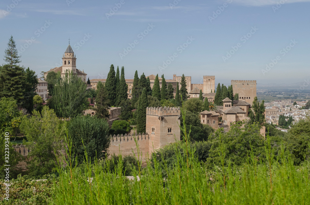 Granada, Spain, September 09th: Panoramic view of the Alhambra